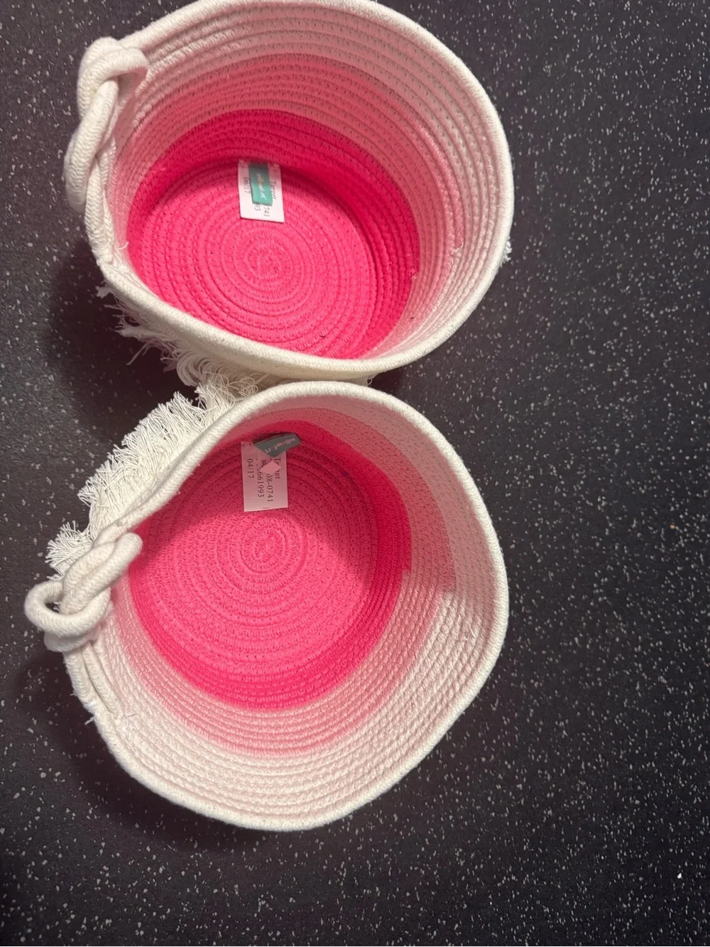 Kids Pink Ombre Fringe baskets